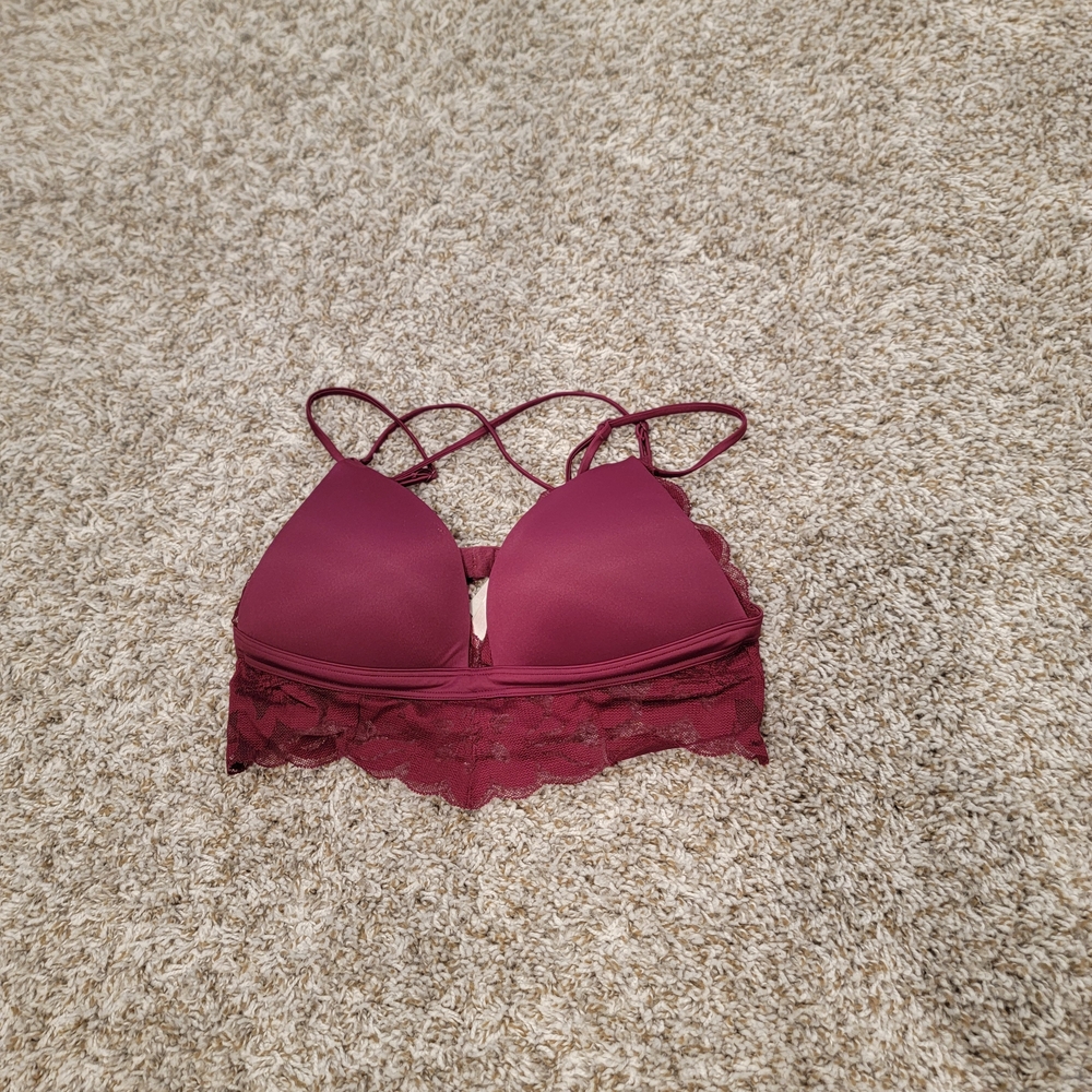 Victoria's Secret Burgundy Lace Bralette